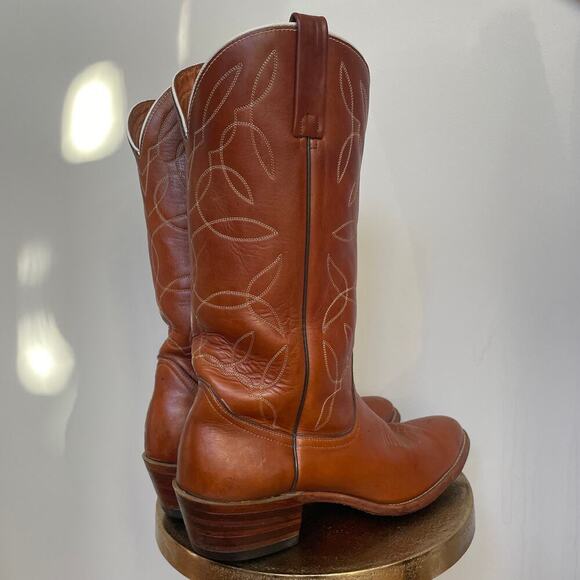 Durango West 10.5B Cowboy Boots | Vintage Leather Western Tall Rodeo Handmade - Picture 8 of 12
